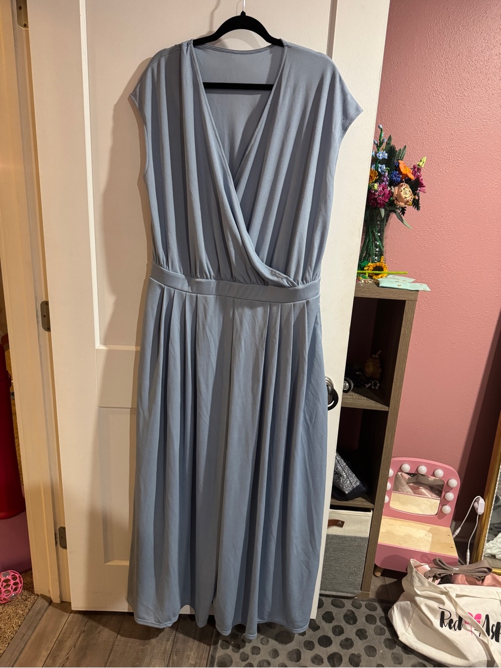 Halara Light Blue Women's Wrap-Front Jumpsuit